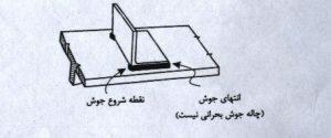 محل چاله جوش در جوشکاری نبشی نشیمن